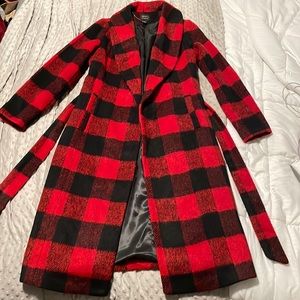 Gorgeous plaid trench XS